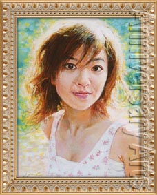 油彩で製作した女性の肖像画（TV番組のご依頼）